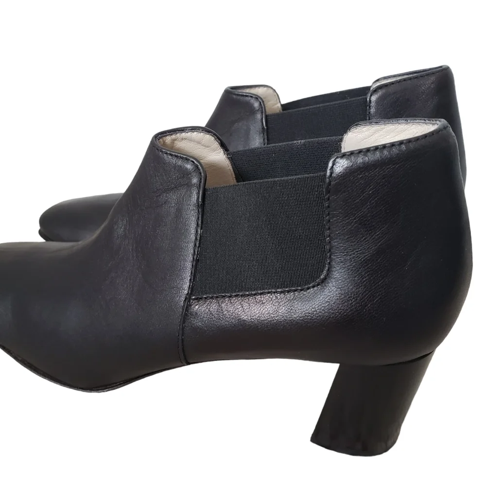 AMALFI by Rangoni Leather Square Toe Heeled Chelsea Boots Narrow Fit - Picture 9 of 16